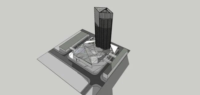 Sketchup Office Model | High-rise Office Building, Hotel, Modern Style