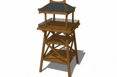 SketchUp Material Models: Viewing Platforms, Landscape Towers, and Chinese-Style Components-BIM WORLD