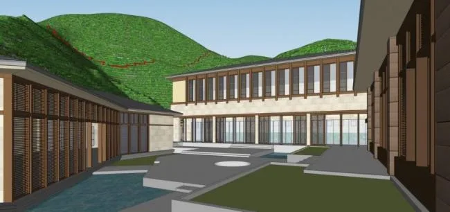 Sketchup Hotel Model | Multi story Resort Hotel, New Chinese Style