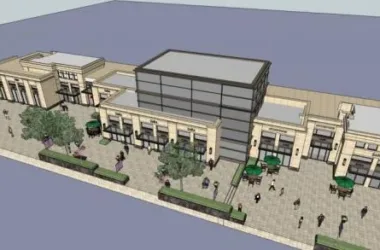 SketchUp Business Model: Multi-Story Commercial Street with Podium in Neoclassical Style-BIM WORLD