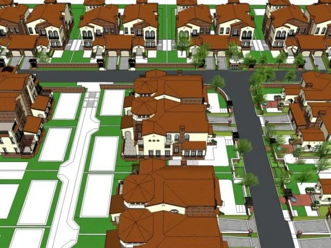 SketchUp Landscape Models: Community, Residential, and Classical Styles