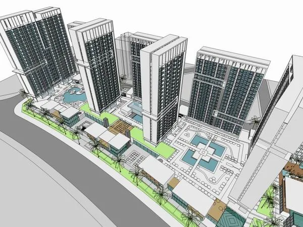 Sketchup Complex Model | Multi story High rise Complex, Office Building, Hotel, Commercial, Modern Style