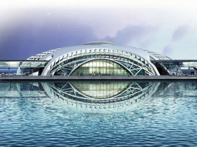 Sketchup Station Road and Bridge | Multi story Passenger Center, Modern Style