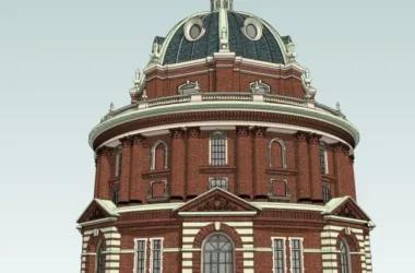 SketchUp Model of Ancient Architecture: Multi-Story Dome Pagoda in British Classical Style-BIM WORLD