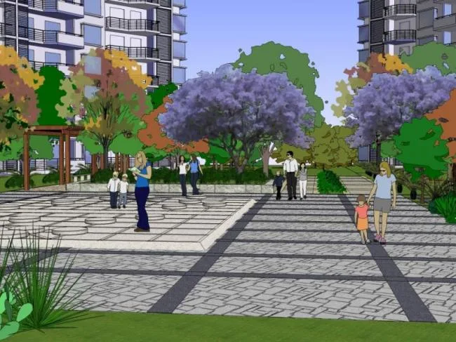 Sketchup Landscape Model | Community Landscape, Residential Landscape, Modern Style