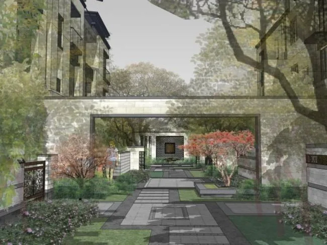 Sketchup Landscape Model | Courtyard Landscape, Garden Landscape, Chinese Style