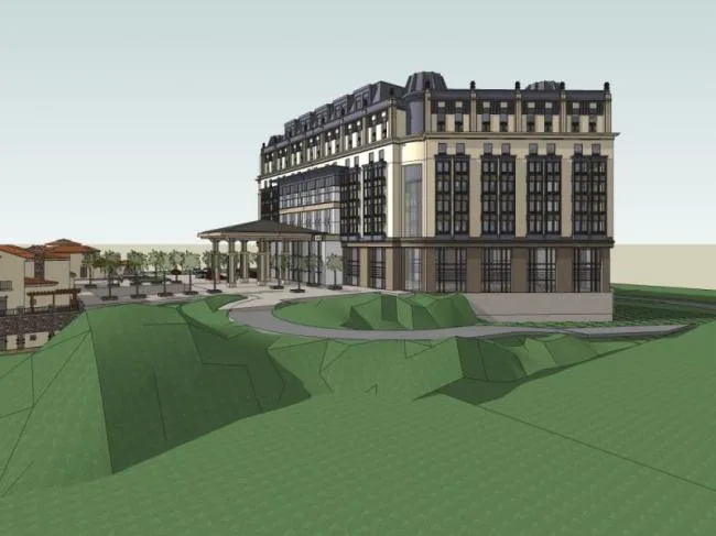 Sketchup Hotel Model | Multi story Hotel, Classical Style