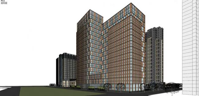 Sketchup Complex Model | Multi story High rise Complex, Residential, Office, Modern Style