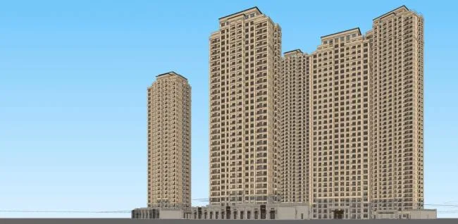 Sketchup Residential Model | High rise residential complex, modern style, residential building