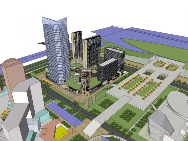 Sketchup Complex Model | Super high-rise commercial complex, residential, office, modern style