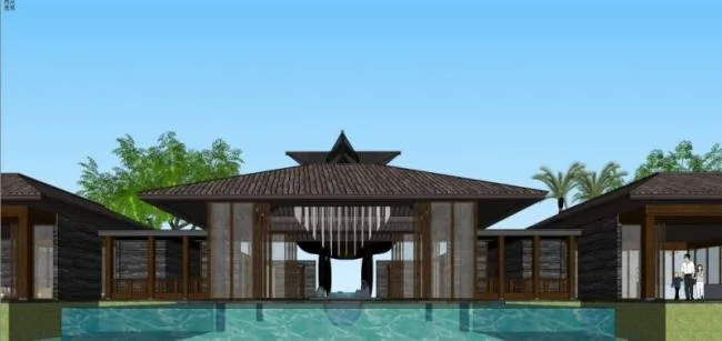 Sketchup Hotel Model | Multi story Hotel, Chinese Style