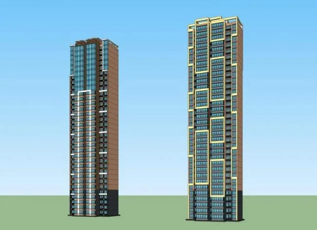 Modern High-Rise Residential Models in SketchUp
