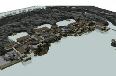 SketchUp Business Model: Multi-Story Bar Street with Modern Commercial Buildings-BIM WORLD