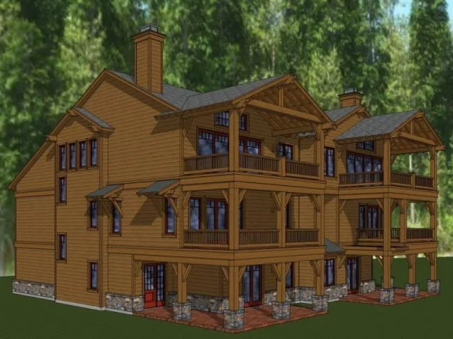 Sketchup Villa Model | Twin Villa, Modern Style