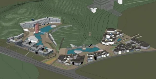 Sketchup Landscape Model | Scenic Area Landscape, Pedestrian Street Landscape, Office Landscape, Modern Style