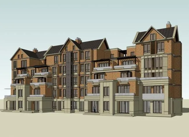 Sketchup Villa Model | Stacked Villa, British Classical Style
