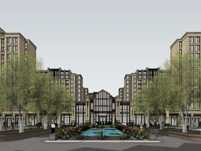 Sketchup Residential Model | High rise Residential Buildings, Classical Style