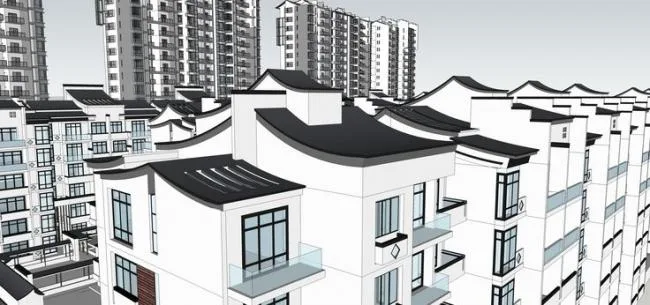 SketchUp Residential Models: High-Rise Buildings and Modern Chinese-Style Homes