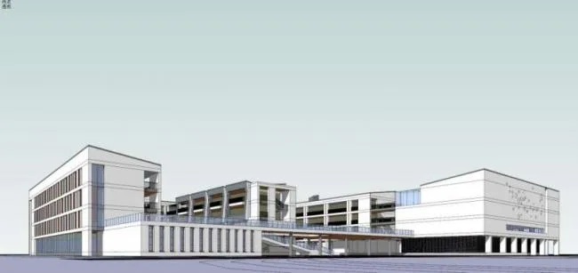 Modern Multi-Story School Campus Design in SketchUp