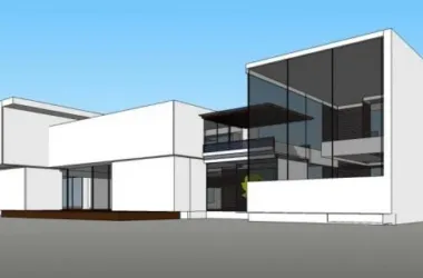 Modern Solo Villa Design in SketchUp Model-BIM WORLD