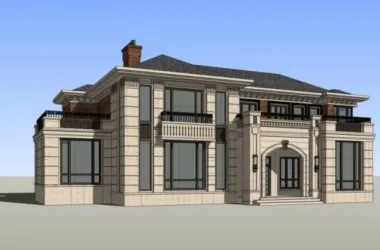 Modern Solo Villa Design | SketchUp 3D Model-BIM WORLD