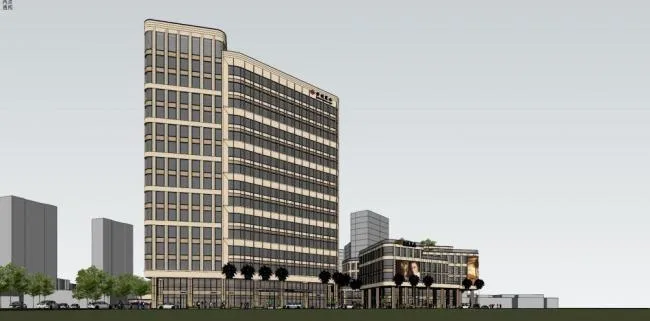 Sketchup Complex Model | Multi story High rise Mixed use, Commercial Complex, High rise Residential, Modern Style