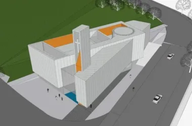 SketchUp Cultural Model: Modern Multi-Story Church and Chapel Architecture-BIM WORLD