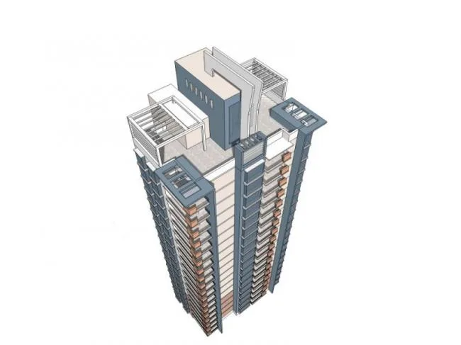 Sketchup Residential Model | High rise Residential Buildings, Modern Style