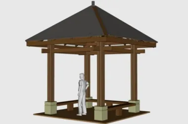 SketchUp Models: Landscape and Pavilion Sketches Collection-BIM WORLD