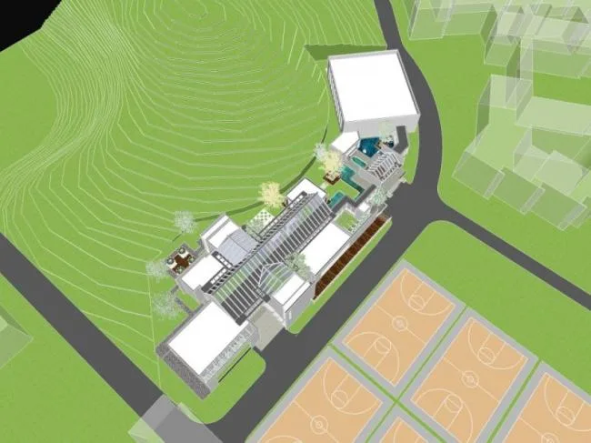 SketchUp Business Model: Modern Chinese-Style Low-Rise Clubhouse Design