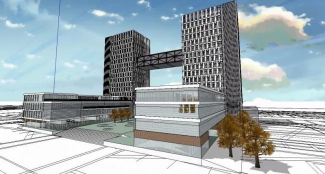 Sketchup Office Model | Multi story Office Building, Government Building, Modern Style