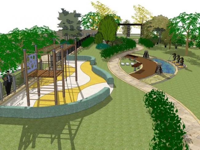 SketchUp Landscape Design: European Classical Courtyard Garden Model
