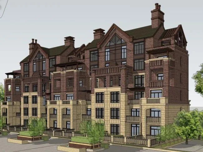 Sketchup Residential Model | Multi story Residence, Garden House, European Classical Style