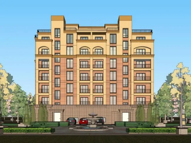 SketchUp Residential Model: Multi-Story Classical Style Home Design