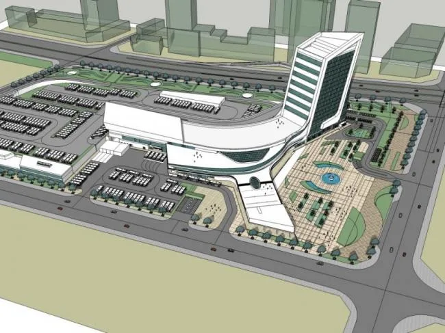 Sketchup Station Road Bridge | Bus Station, High Rise, Modern Style