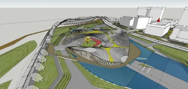 Sketchup Cultural Model | Multi story Science and Technology Museum, Cultural Architecture, Modern Style