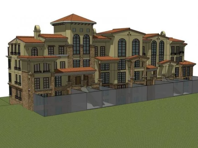 European-Inspired Multi-Story Residential Architecture in SketchUp