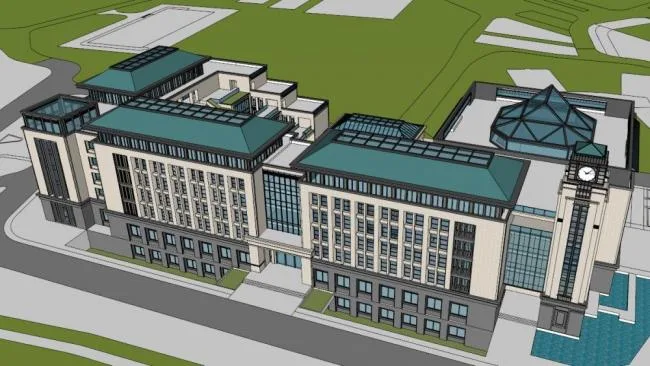 Sketchup School Model | Multi story School, Elementary School, Neoclassical Style, Educational Architecture