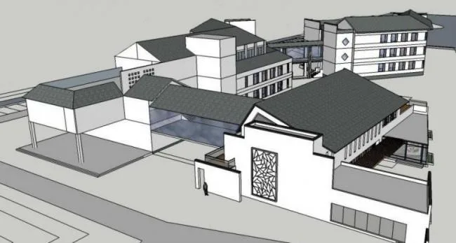 Sketchup School Model | Multi story School Teaching Building, Campus Educational Architecture, Modern Chinese Style