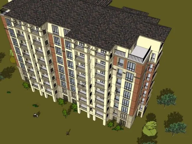 Sketchup Residential Model | Multi story Residence, Residential Building, Classical Style