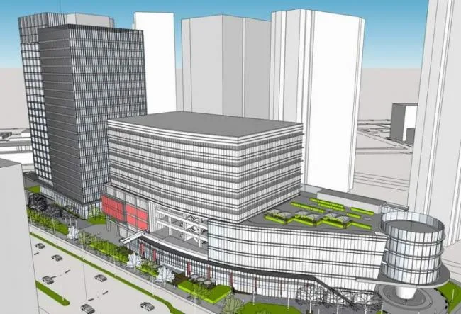 Sketchup Complex Model | Shanghai Longyu International Plaza, a multi story high-rise mixed use complex, commercial, office, modern style