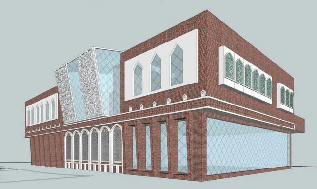 Sketchup Business Model | Multi story Commercial Street, Arab, Xinjiang Style, Classical Style