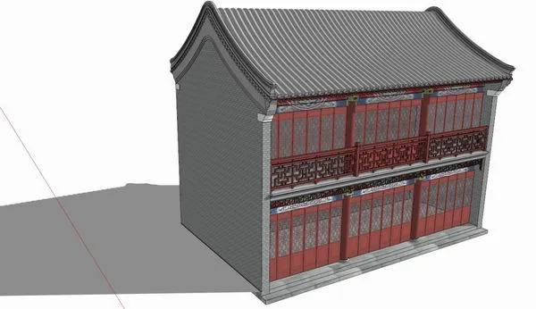 Sketchup Ancient Building Model | Multi storey round ridge roof, Chinese style, ancient buildings