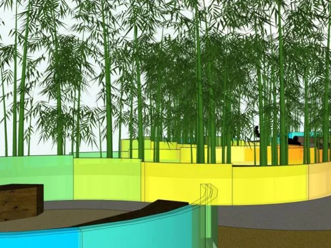 Sketchup Landscape Model | Courtyard Landscape, Modern Style