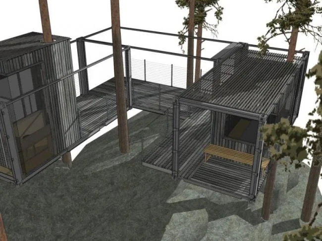 Sketchup Residential Model | Container Housing, Modern Style, Residential Architecture
