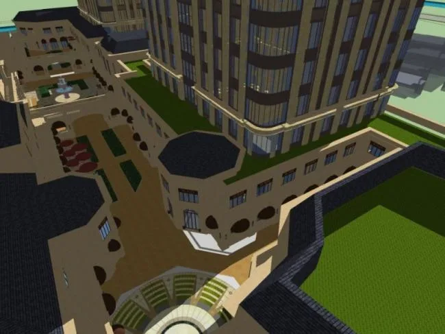 Sketchup Office Model | Multi story Office Building, Ground Floor Commercial, Modern Style