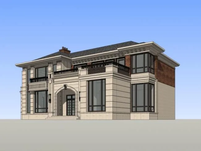 Sketchup Villa Model | Solo Villa, Modern Style