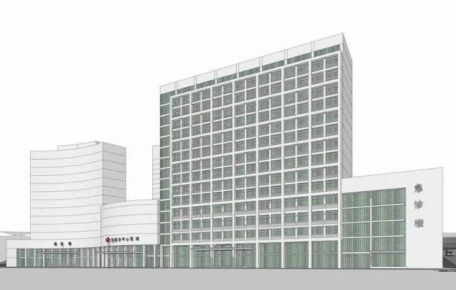 Yichang Hospital: Modern Multi-Story Medical Building SketchUp Model