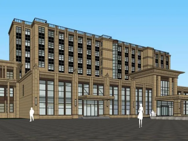 Sketchup Hotel Model | Multi story Hotel, Modern Style