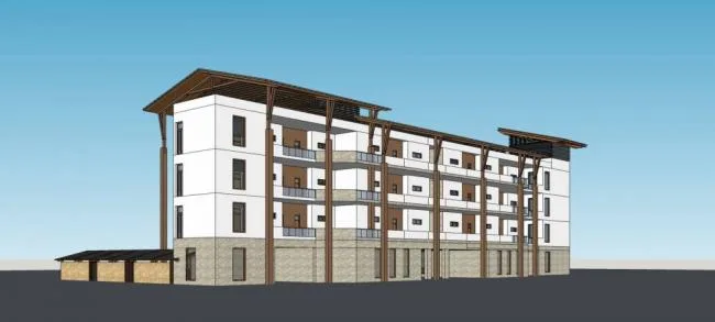 Sketchup Residential Model | Multi story Residential Building, Residential Architecture, Southeast Asian Style